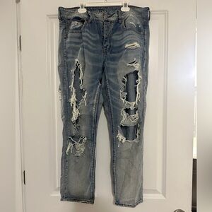 Distressed American Eagle Jeans